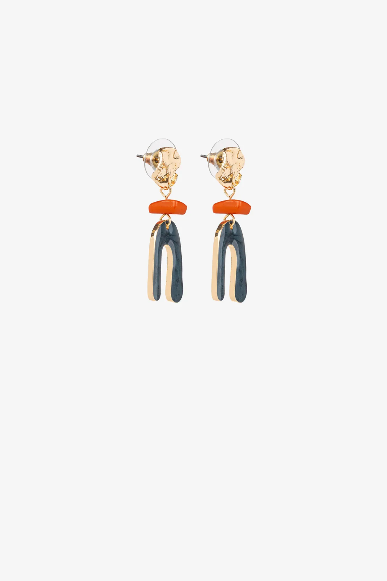 Pendientes Medianos Con Detalles De Colores
