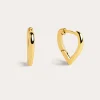 Pendientes Petal Plata Baño Oro