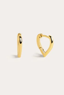 Pendientes Petal Plata Baño Oro