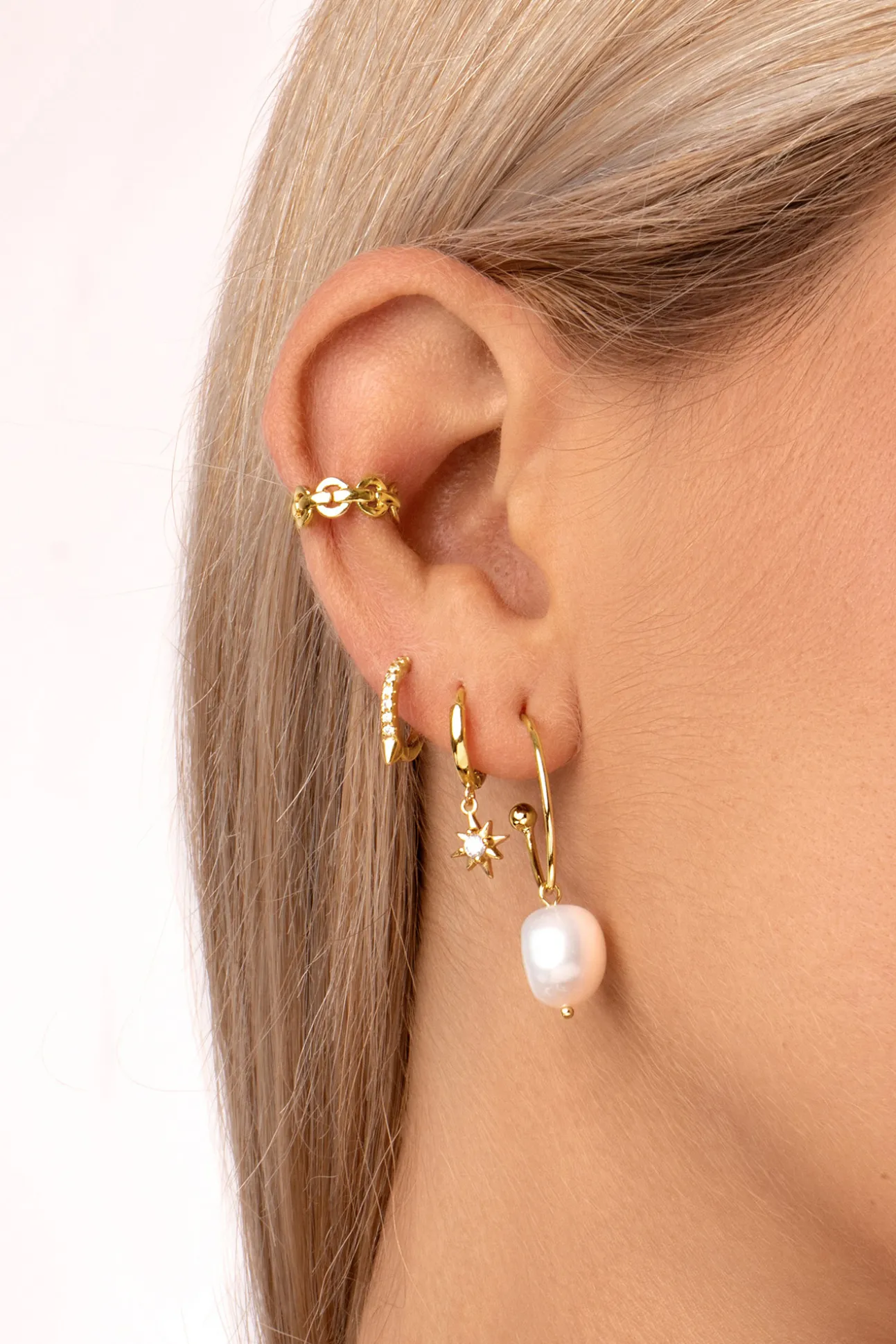 Pendientes Polar Star Oro