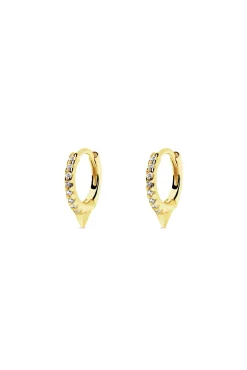 Pendientes Single Rolling Spark Oro
