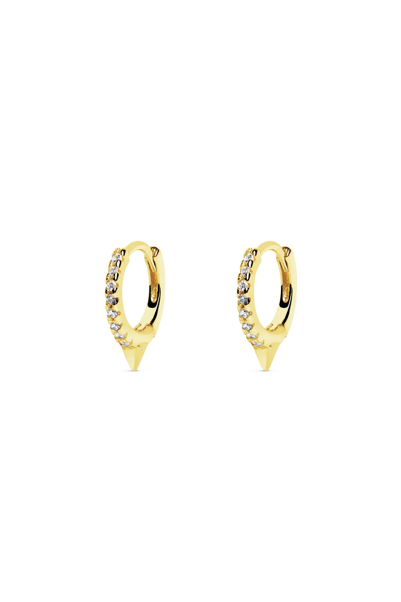 Pendientes Single Rolling Spark Oro