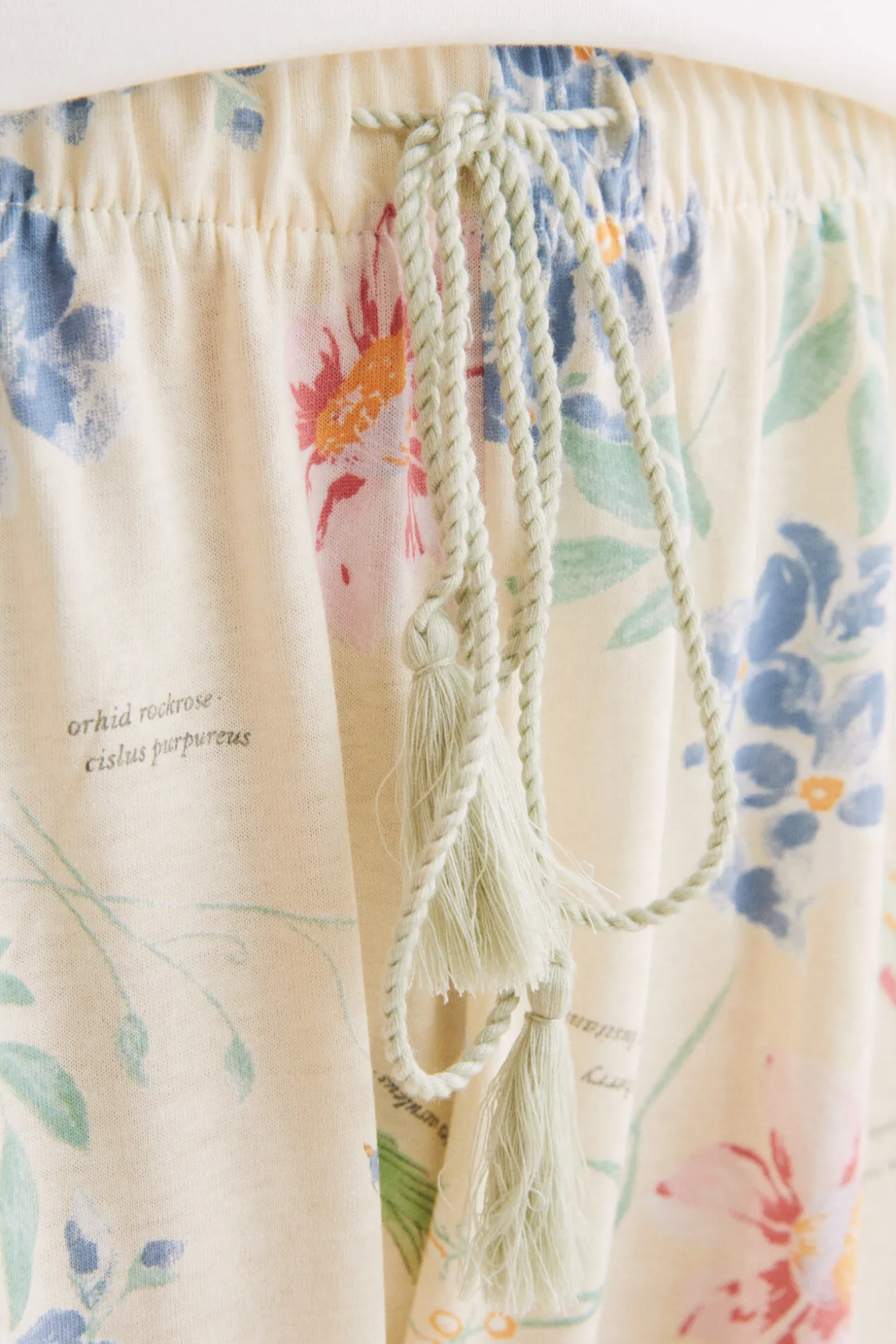 Pijama 100% Algodon Capri Blanco Flores