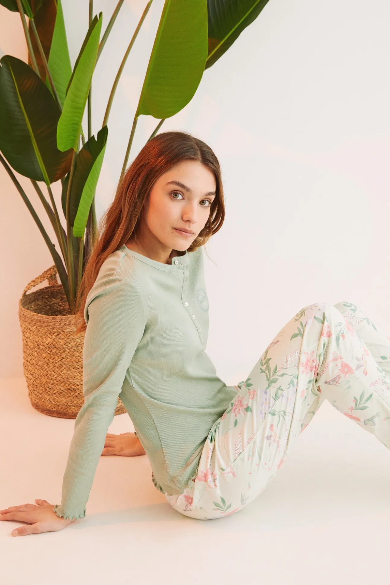 Pijama 100% Algodon Flores
