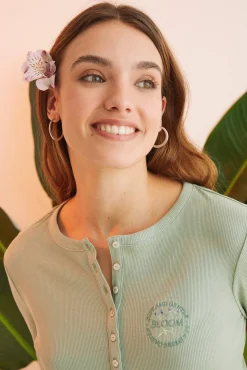 Pijama 100% Algodon Flores