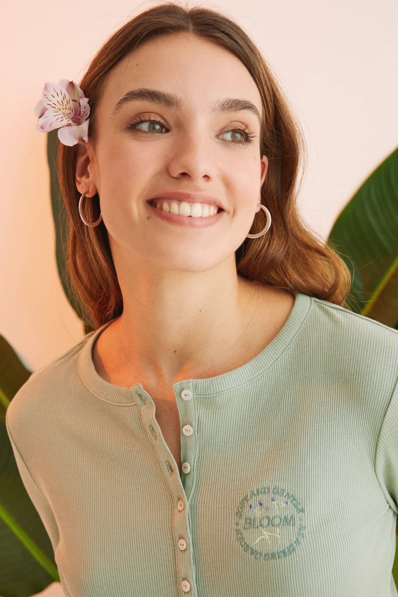 Pijama 100% Algodon Flores