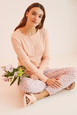 Pijama 100% Algodon Flores