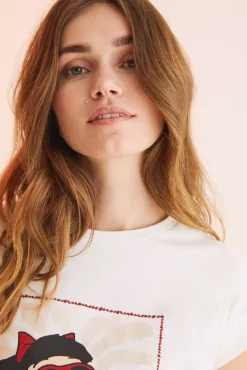 Pijama Corto 100% Algodon Mafalda Blanco