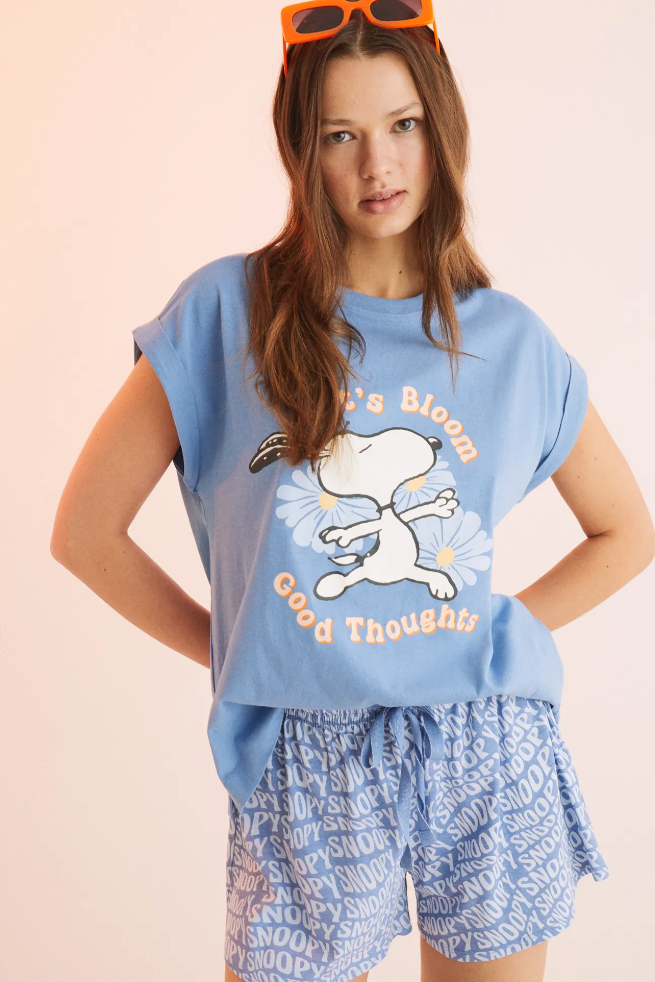 Pijama Corto 100% Algodon Snoopy
