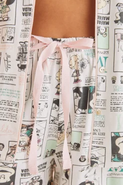Pijama Corto Camisero Algodon Mafalda