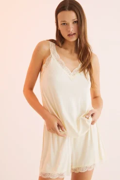 Pijama Corto Encaje