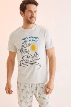 Pijama Corto Hombre 100% Algodon Bugs Bunny