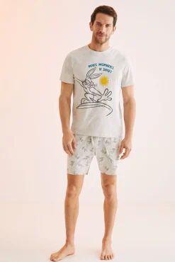 Pijama Corto Hombre 100% Algodon Bugs Bunny