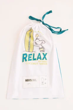 Pijama Corto Hombre 100% Algodon Snoopy Surf