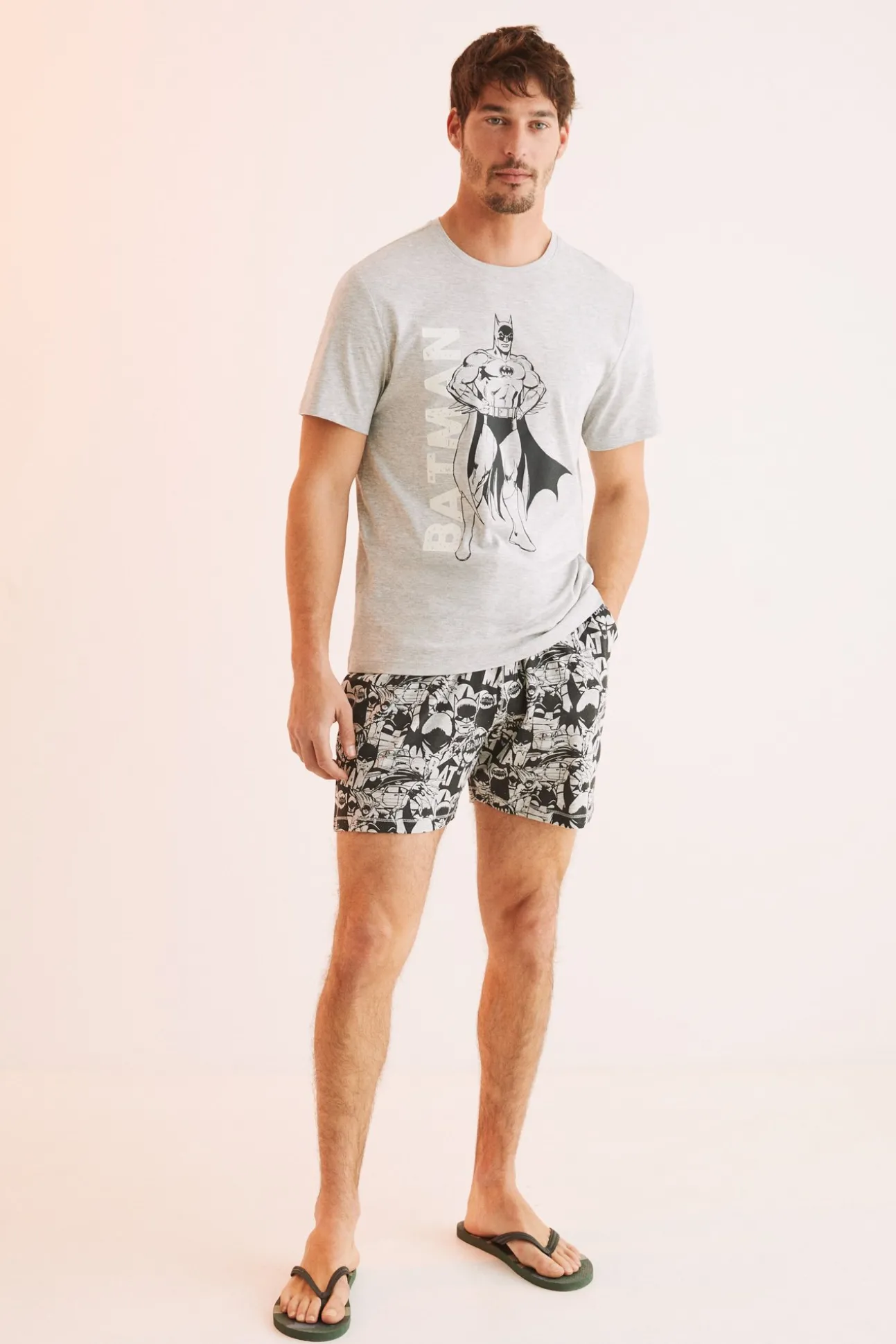 Pijama Corto Hombre 100% Algodon Batman