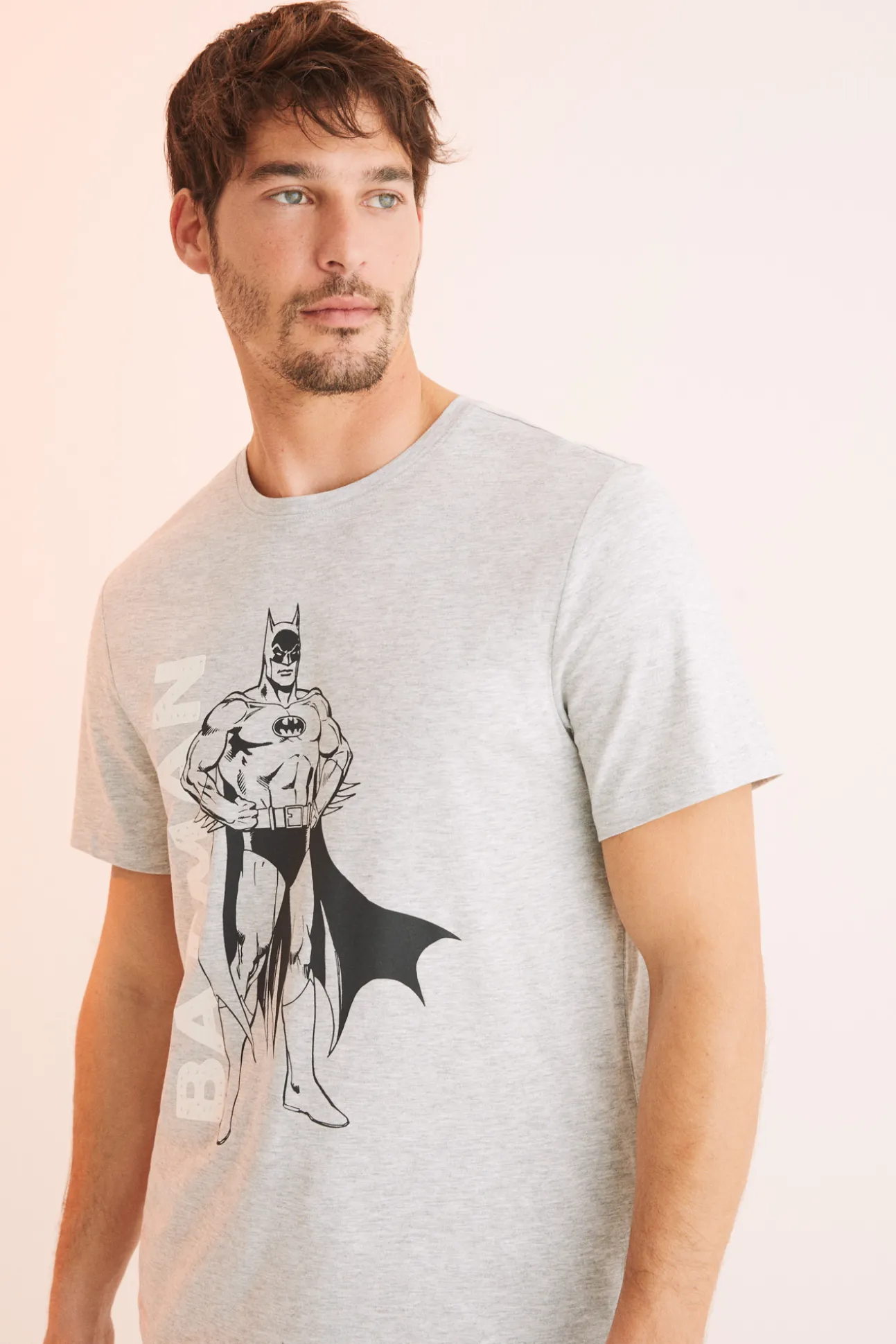 Pijama Corto Hombre 100% Algodon Batman
