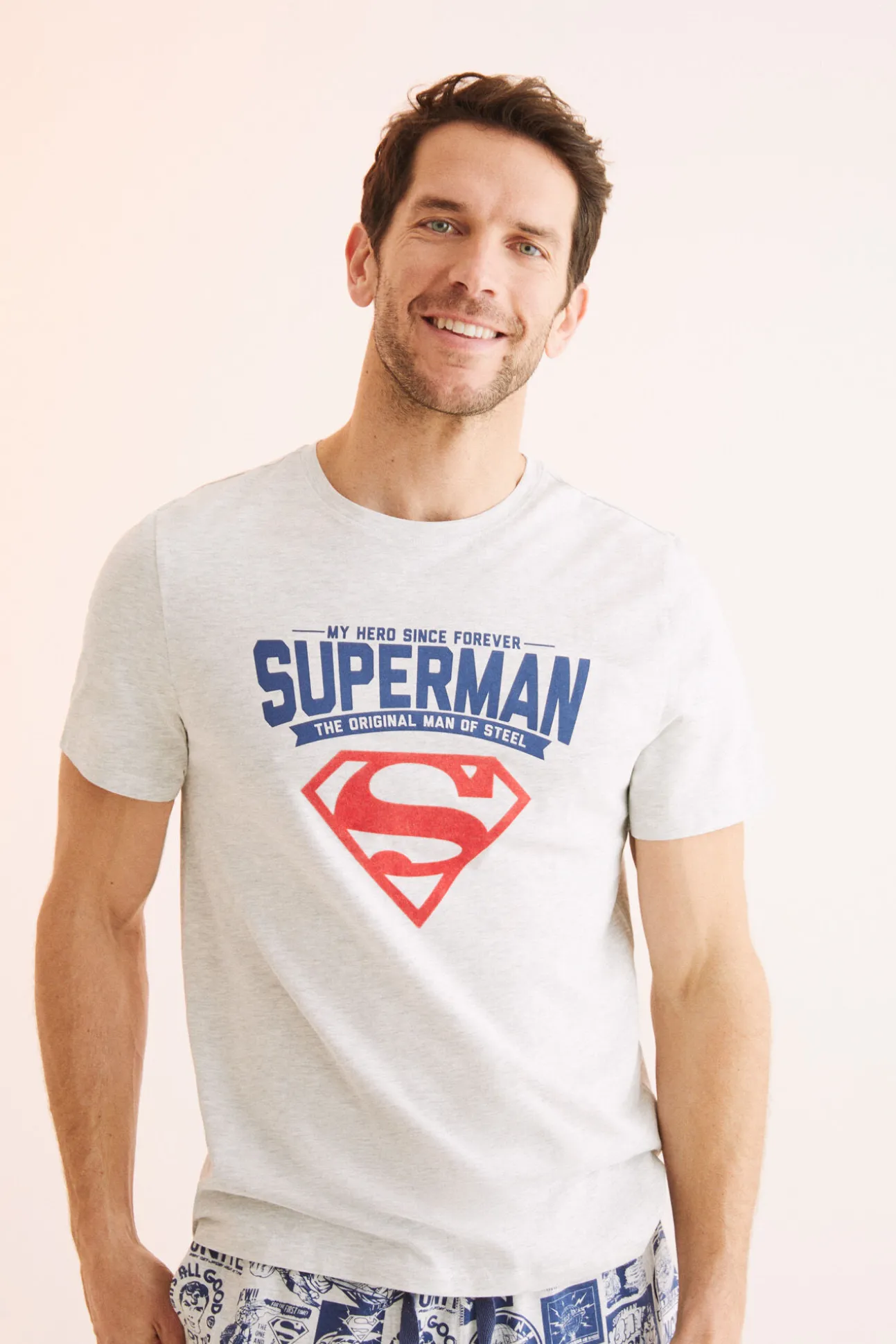 Pijama Corto Hombre 100% Algodon Superman