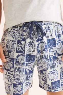 Pijama Corto Hombre 100% Algodon Superman