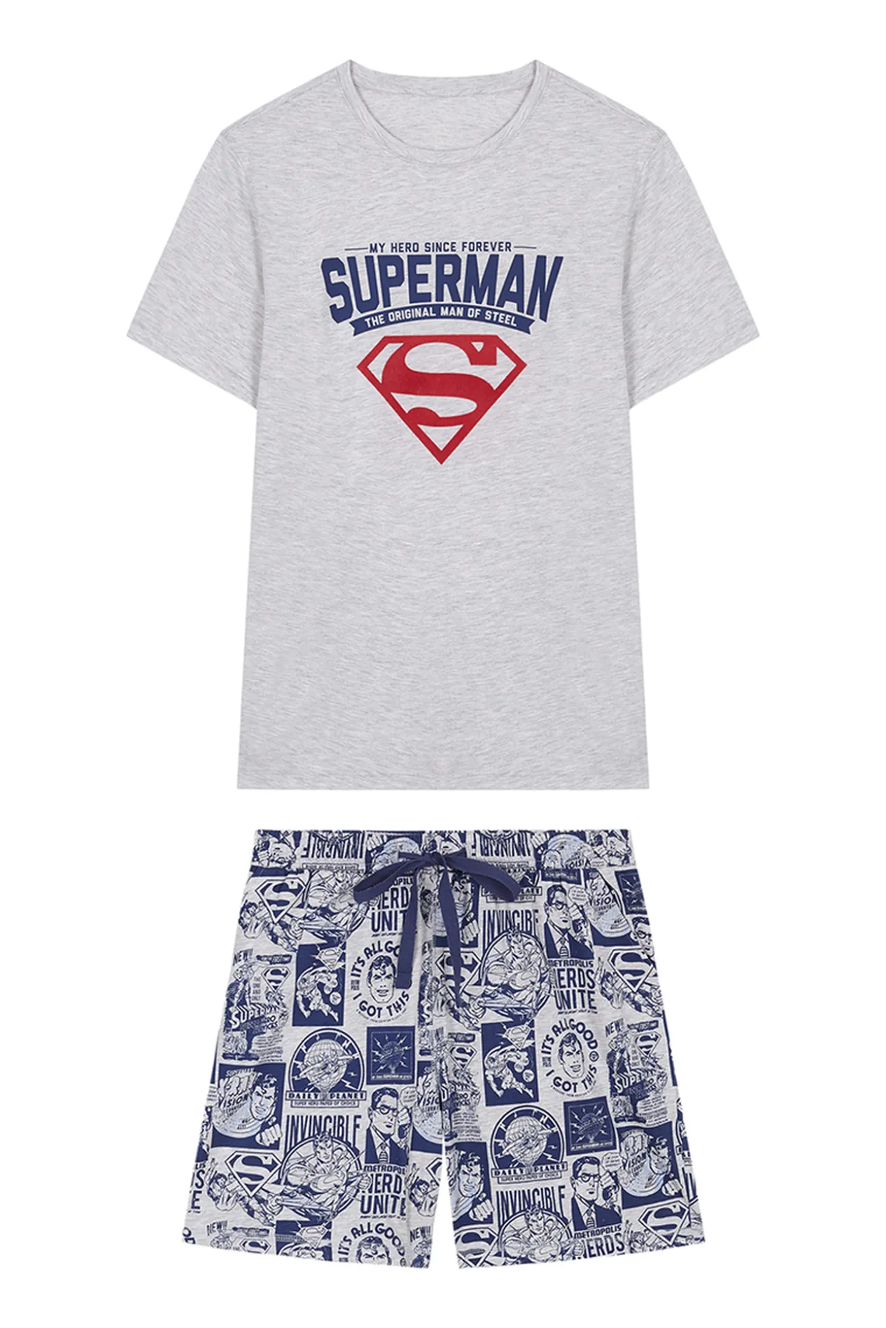 Pijama Corto Hombre 100% Algodon Superman