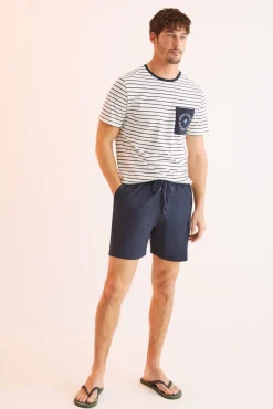 Pijama Corto Hombre Algodon Rayas