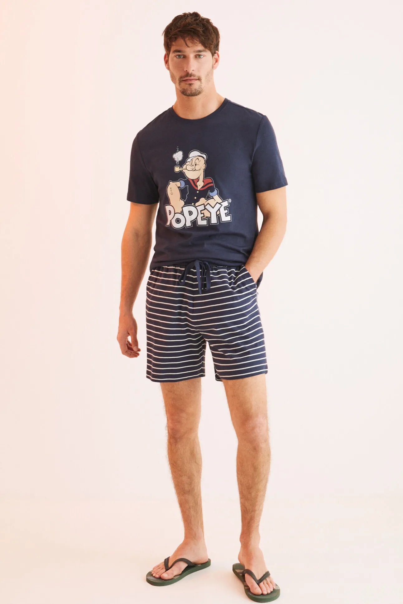 Pijama Corto Hombre Algodon Popeye