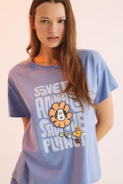 Pijama Largo 100% Algodon Snoopy 'save The Planet'