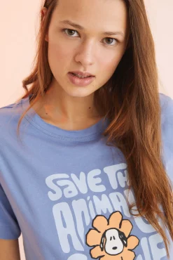 Pijama Largo 100% Algodon Snoopy 'save The Planet'