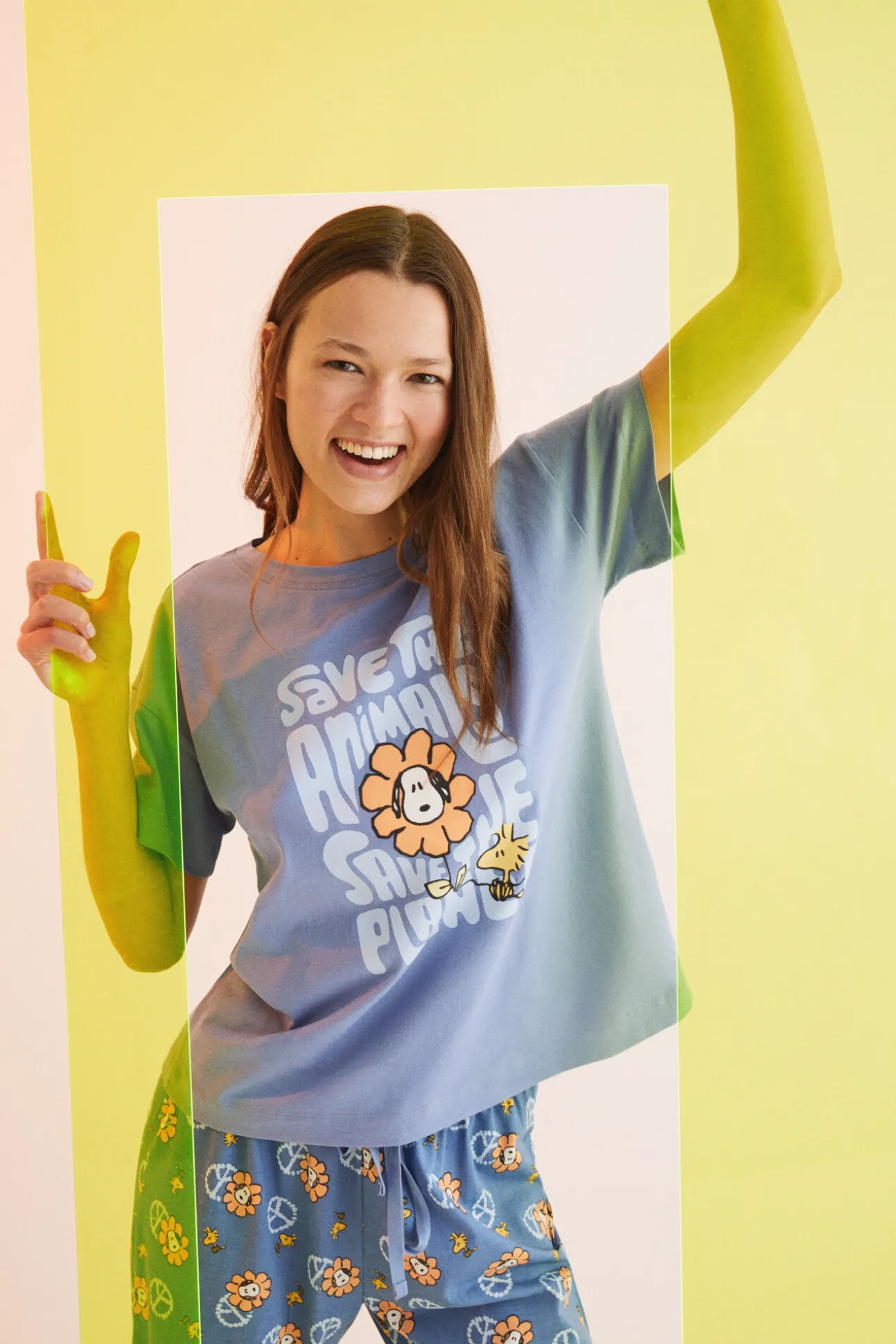 Pijama Largo 100% Algodon Snoopy 'save The Planet'