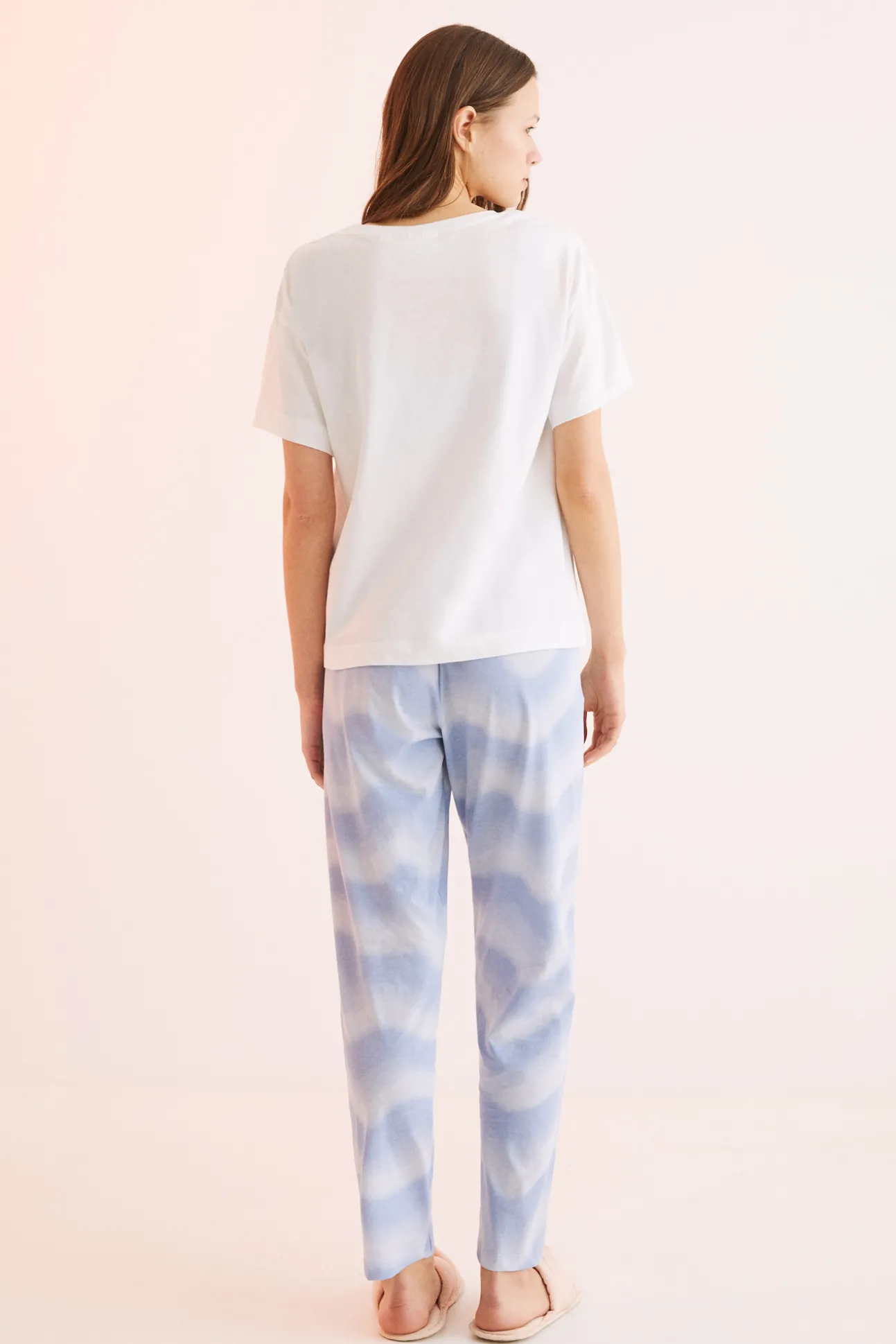 Pijama Largo 100% Algodon Snoopy Estampado