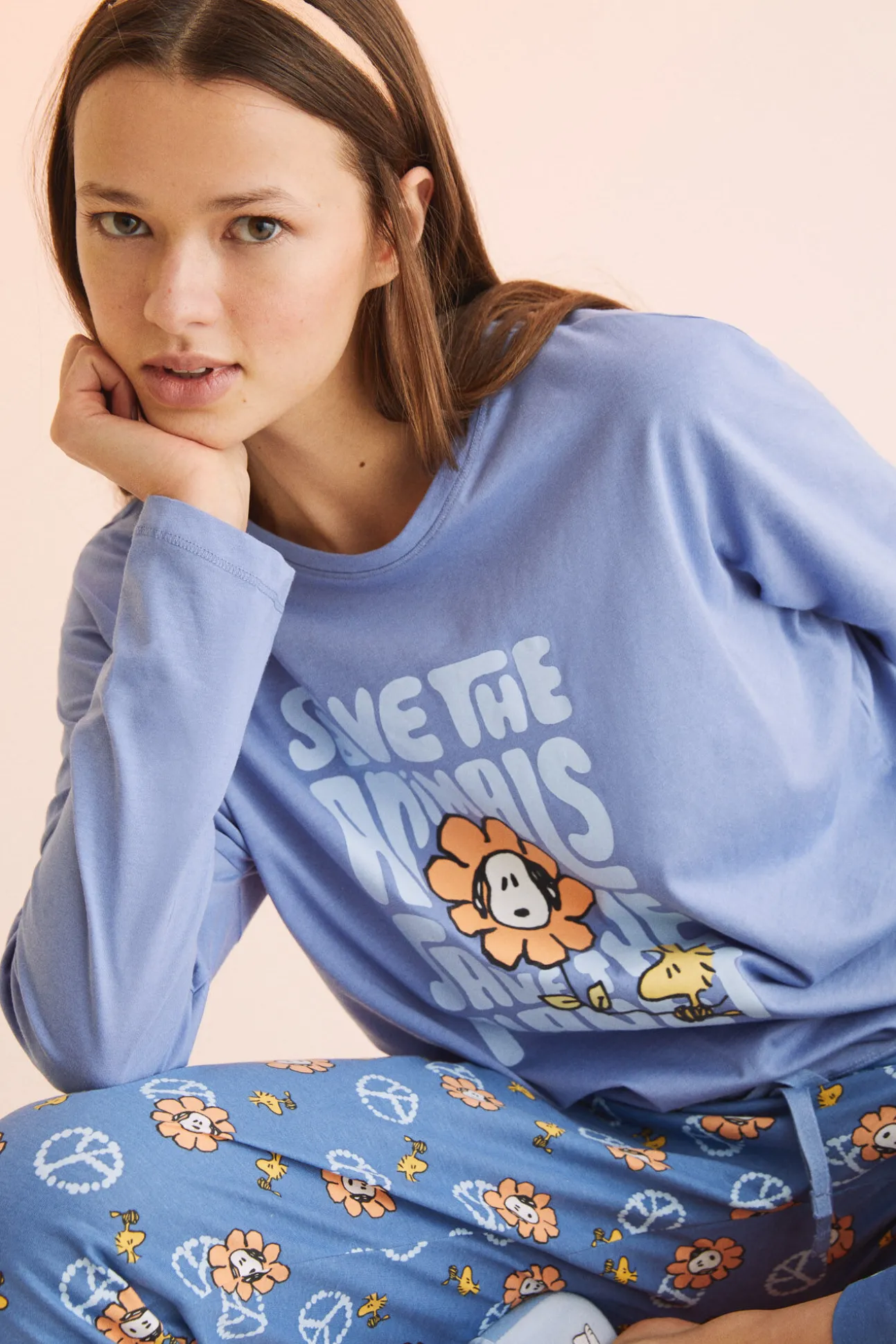 Pijama Largo 100% Algodon Snoopy