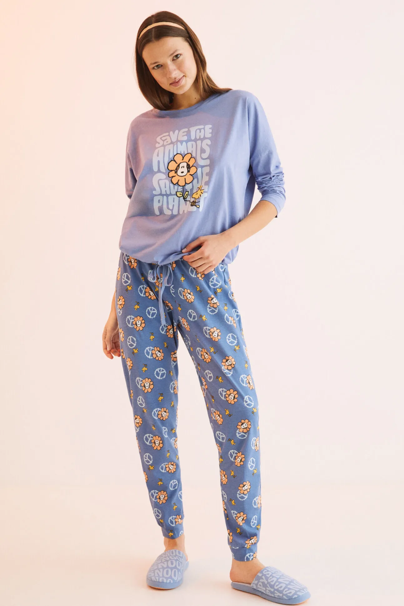 Pijama Largo 100% Algodon Snoopy