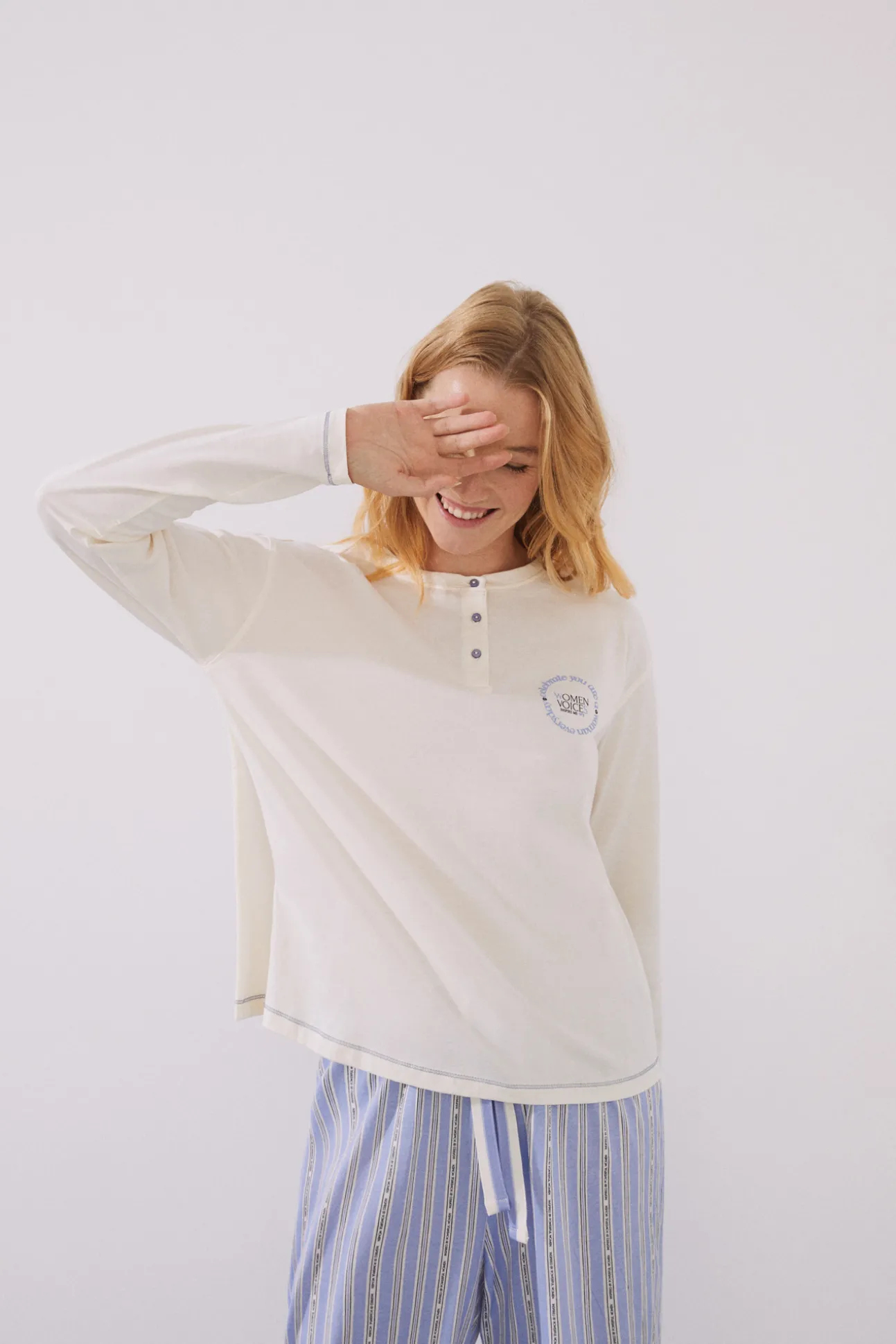Pijama Largo 100% Algodon Women Voices