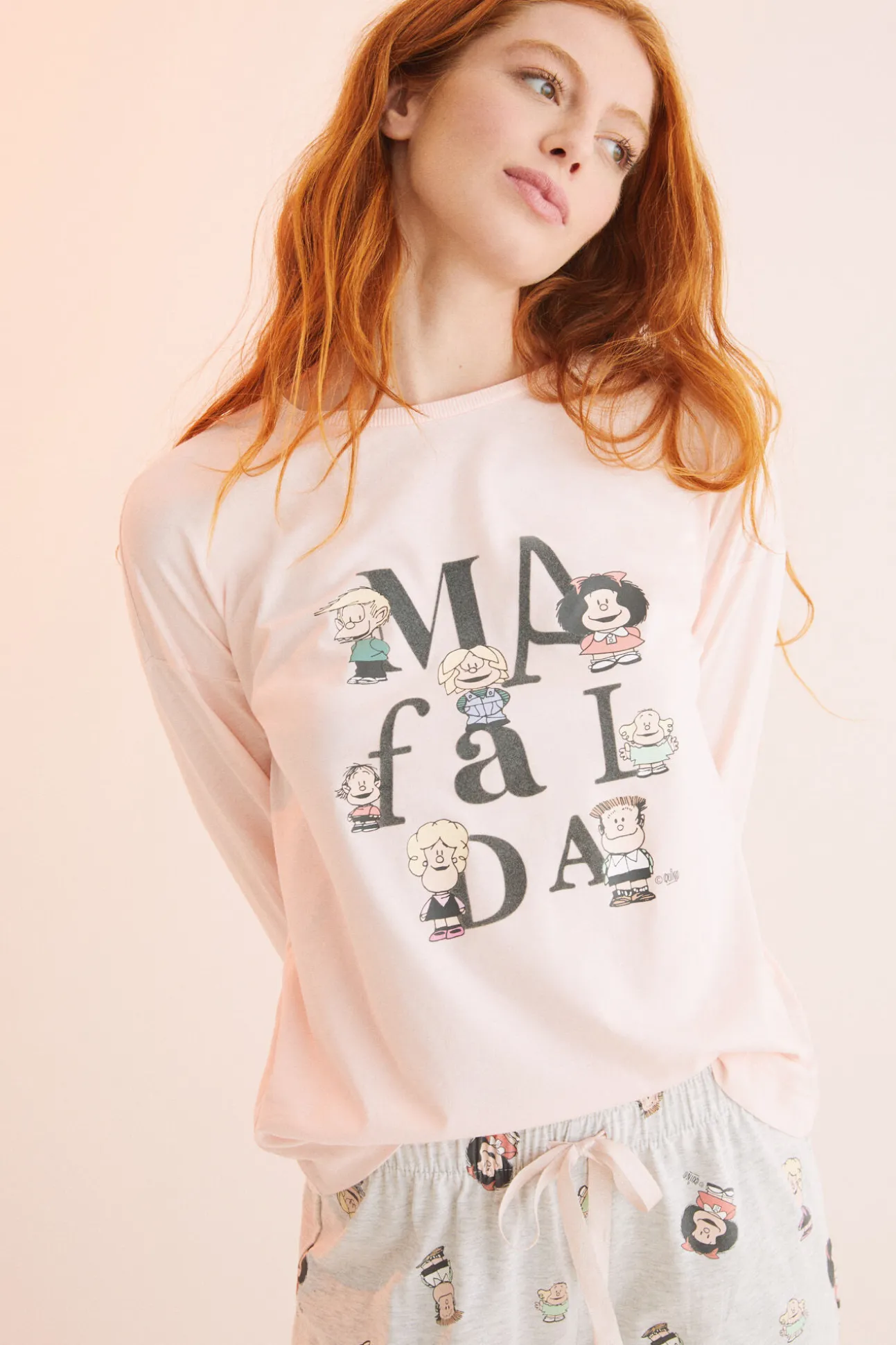 Pijama Largo Algodon Mafalda