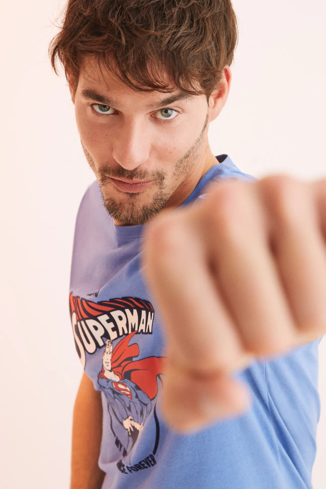 Pijama Largo Hombre Algodon Superman