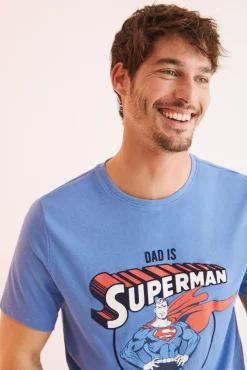 Pijama Largo Hombre Algodon Superman
