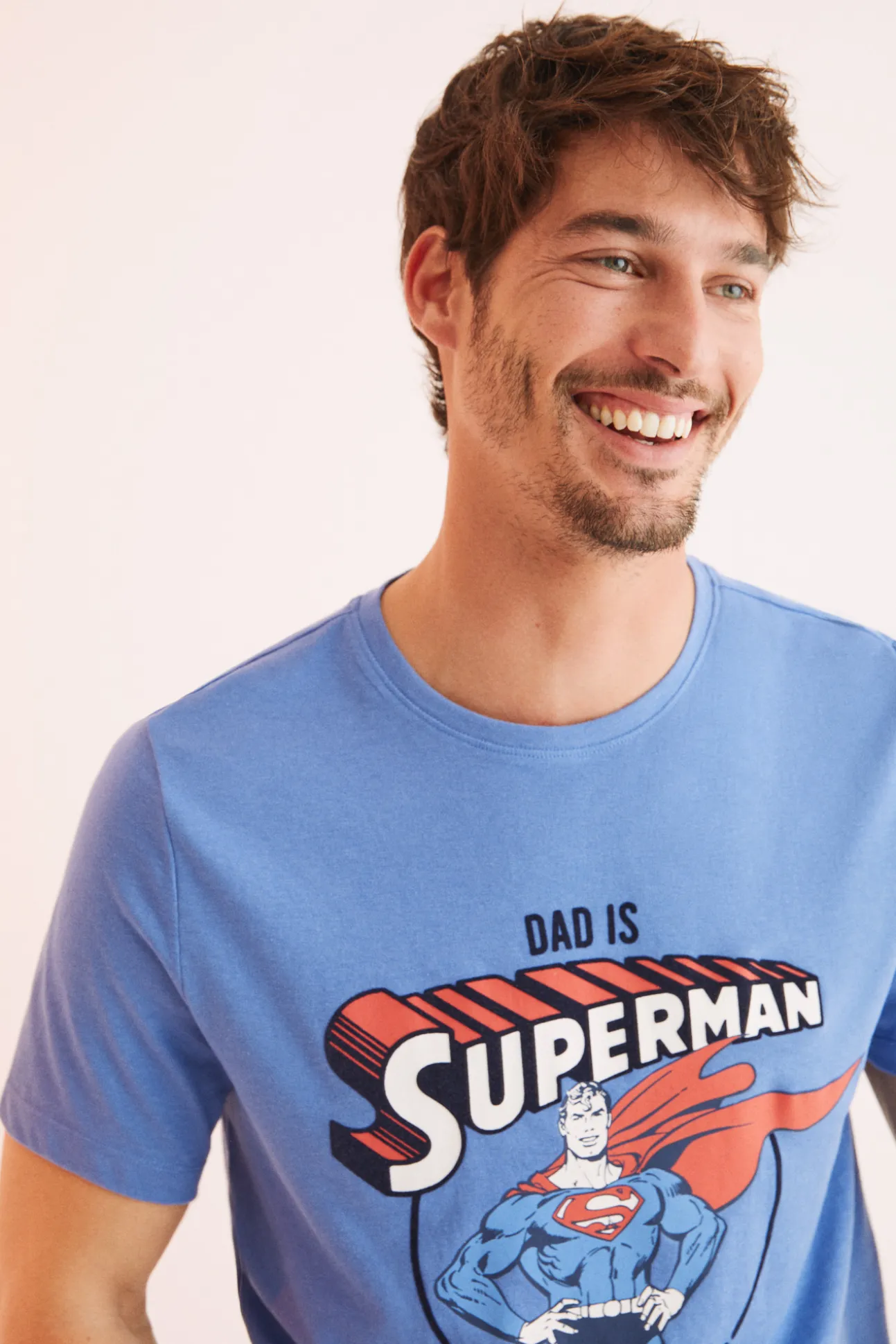 Pijama Largo Hombre Algodon Superman