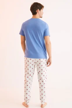 Pijama Largo Hombre Algodon Superman