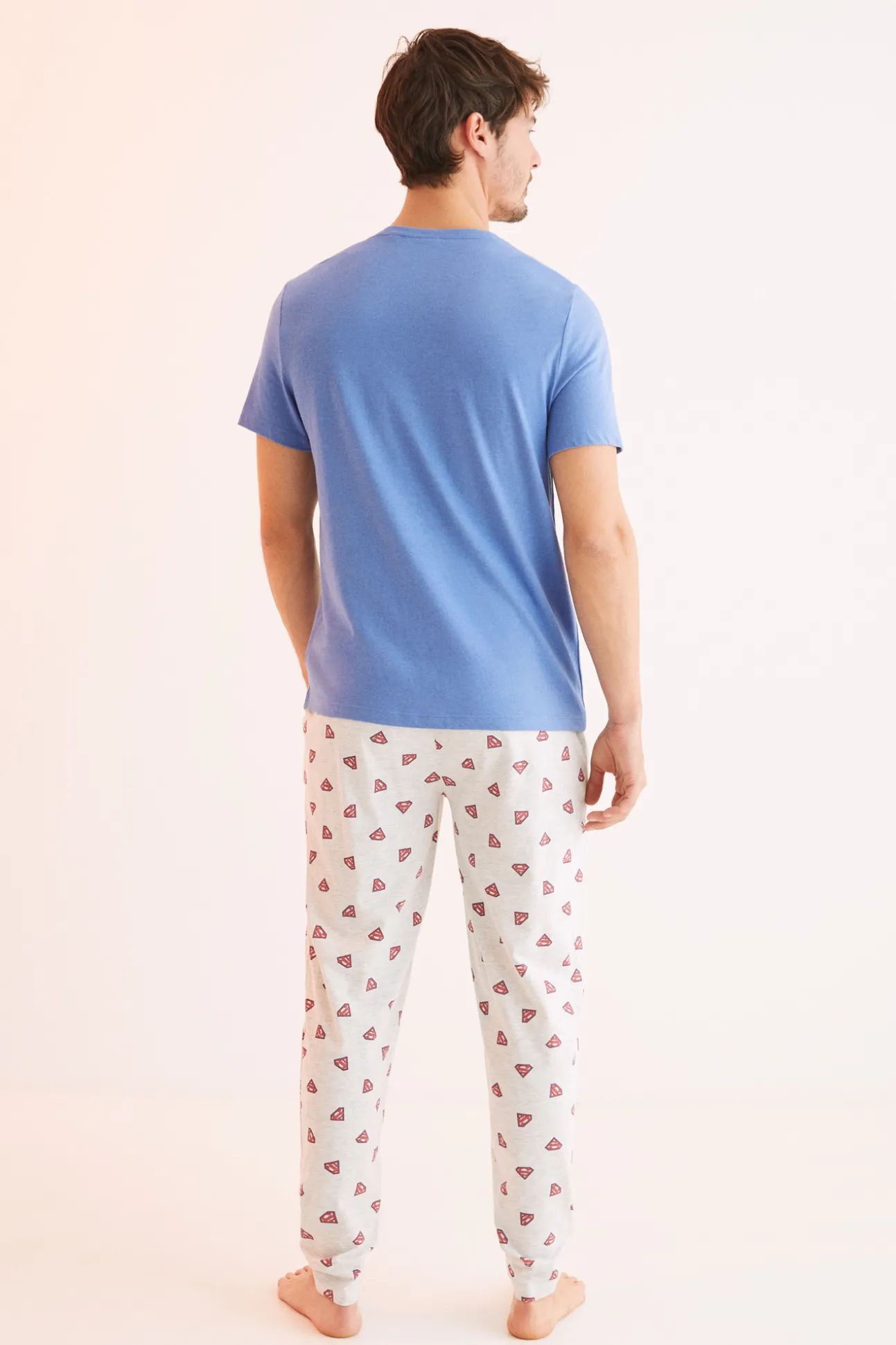 Pijama Largo Hombre Algodon Superman