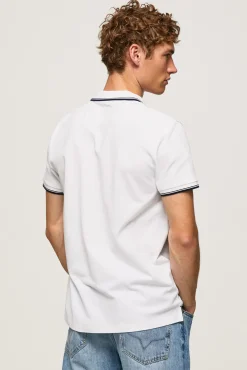 Polo De Hombre Manga Corta Con Detalle Rayas.