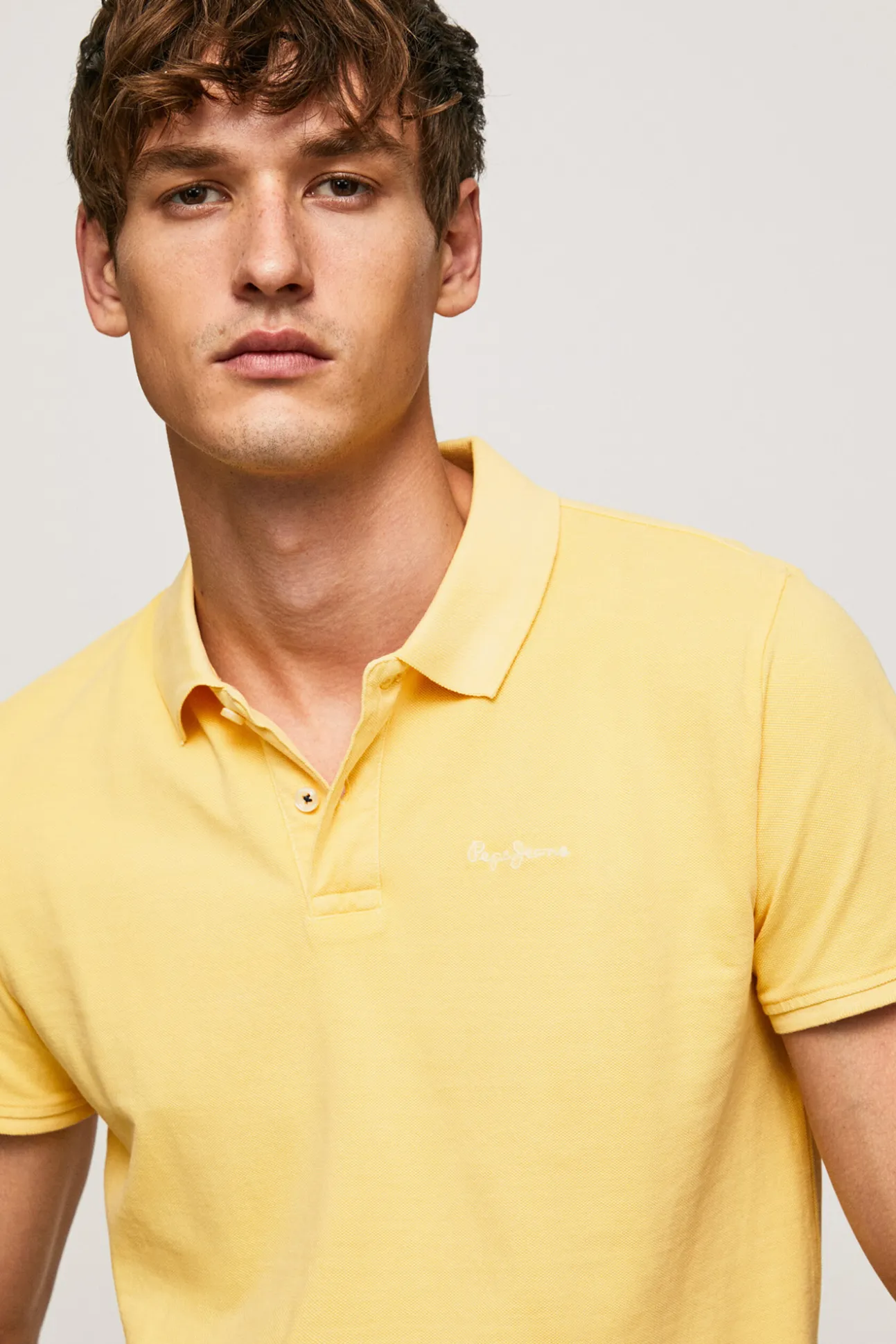 Polo De Manga Corta Efecto Lavado.