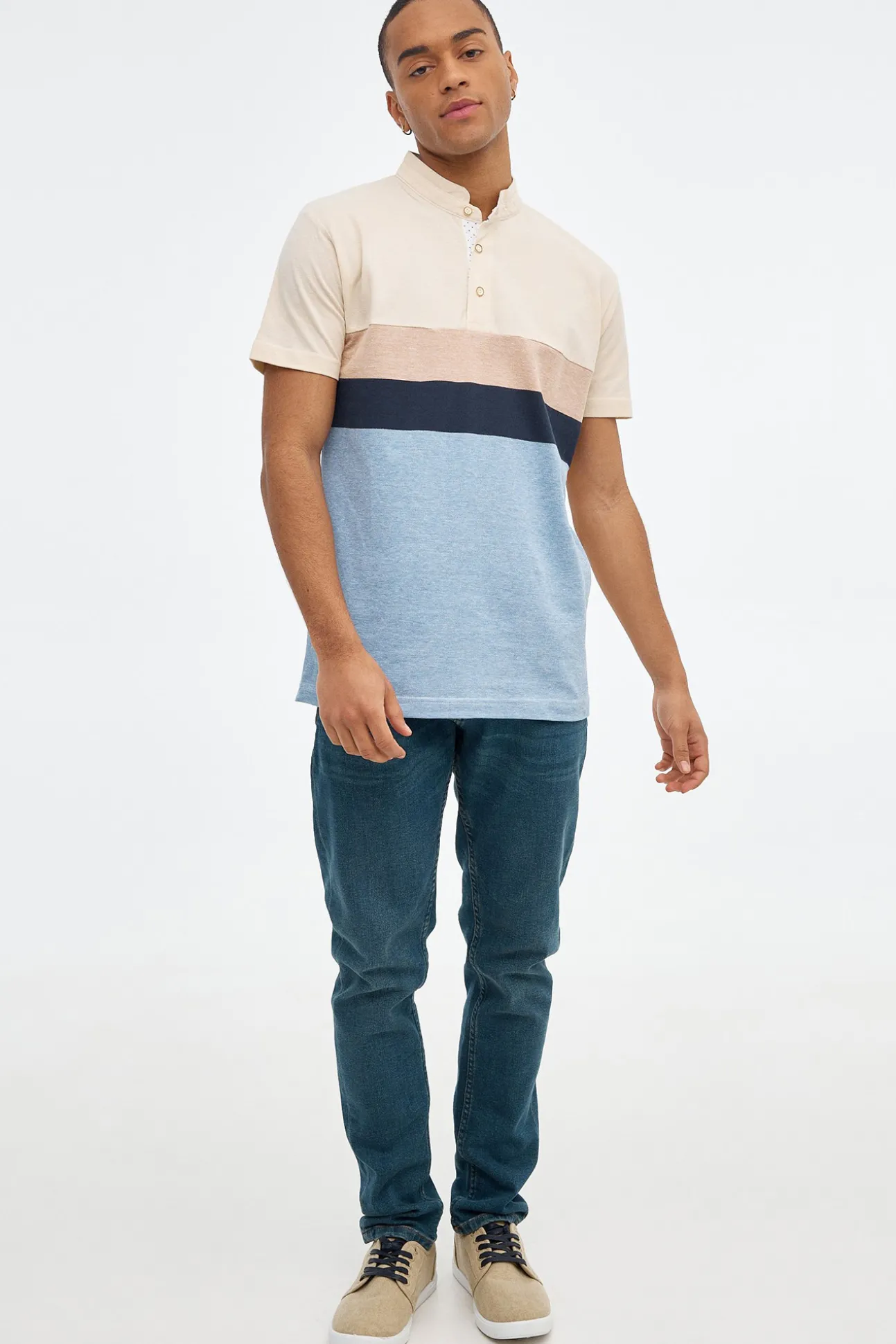 Polo De Rayas Con Contraste
