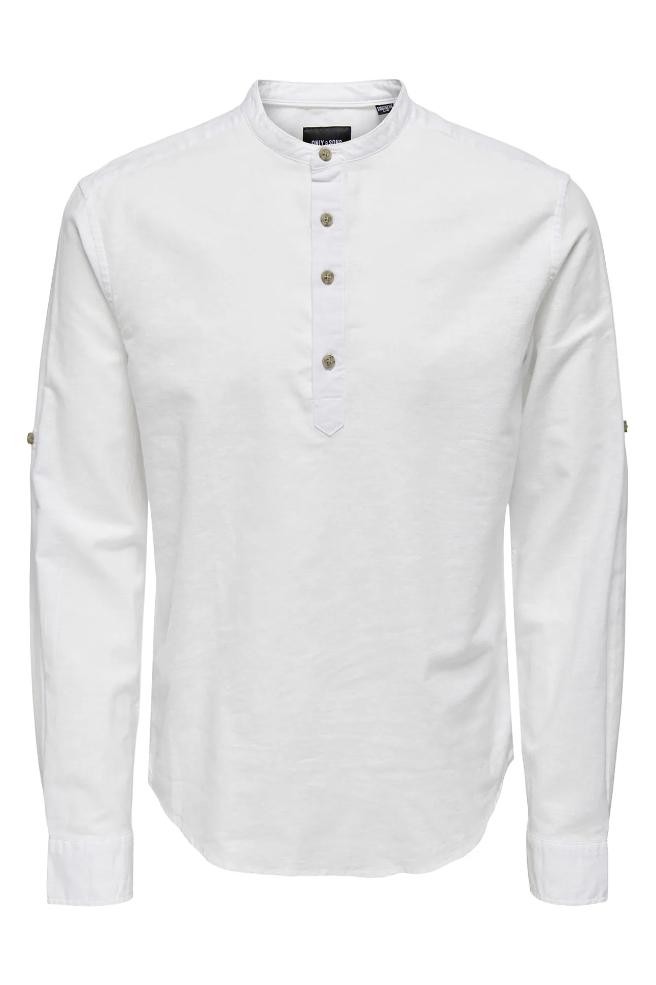 Polo Lino Cuello Mao