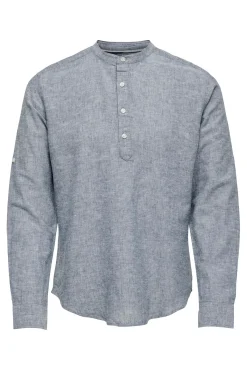 Polo Lino Cuello Mao