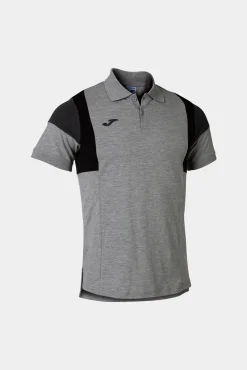 Polo Manga Corta Confort Gris Melange