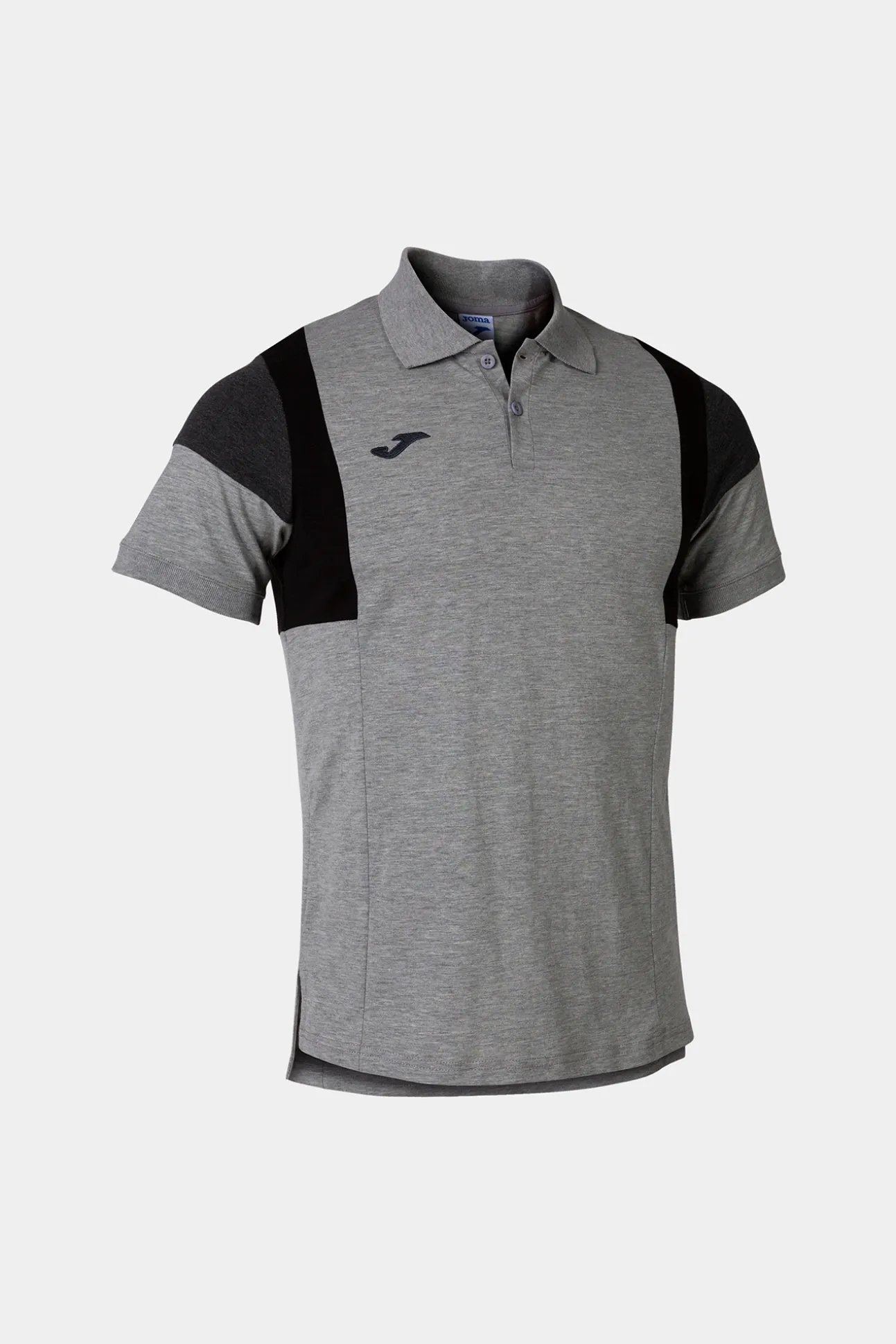 Polo Manga Corta Confort Gris Melange