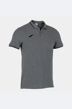 Polo Manga Corta Confort Gris Melange