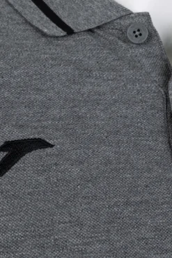 Polo Manga Corta Confort Gris Melange