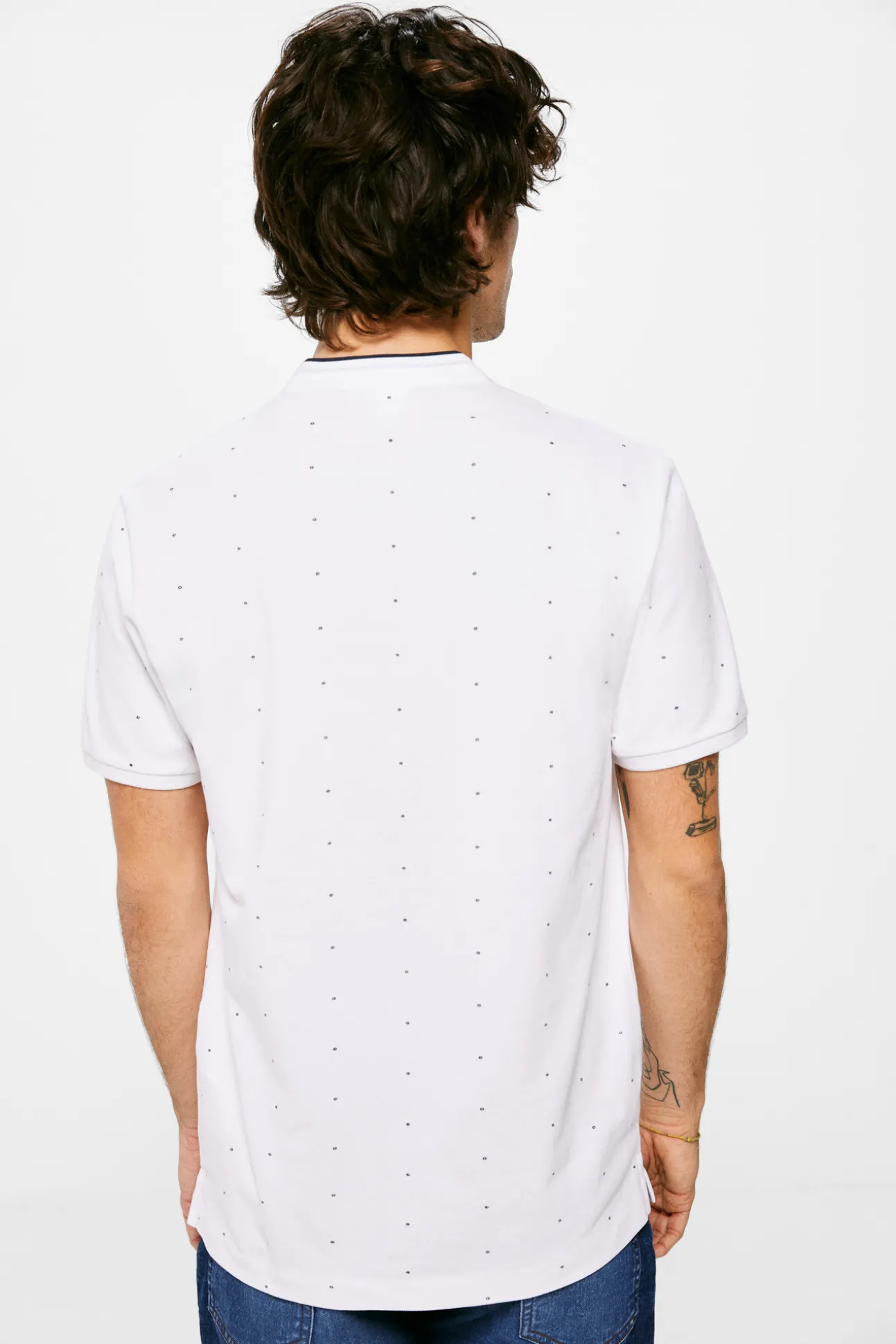 Polo Mao Slim Estampado All Over