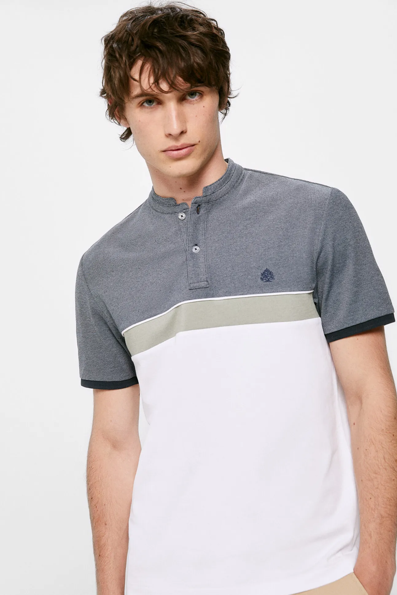 Polo Oxford Tricolor Slim