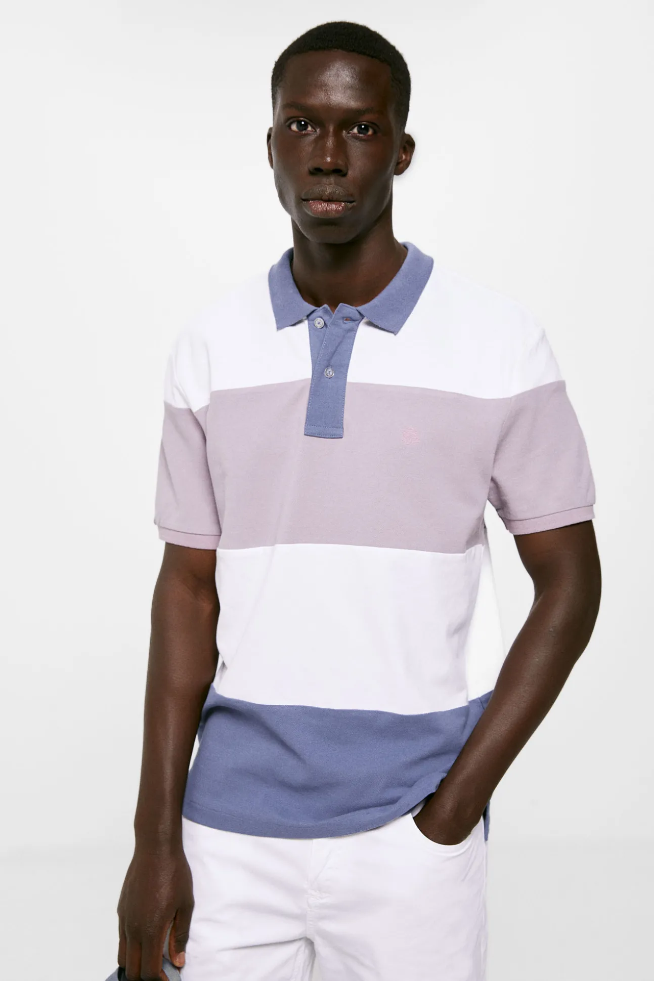 Polo Pique Color Block